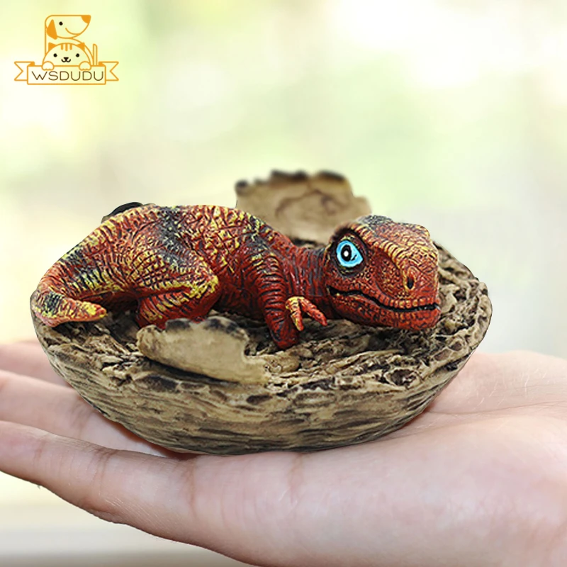 Modelo de accionamiento de tiranosaurio para bebé con nido desmontable, dinosaurio realista t-rex, juguete educativo, estatuilla de Animal, decoración, regalo para niños - imagen 3