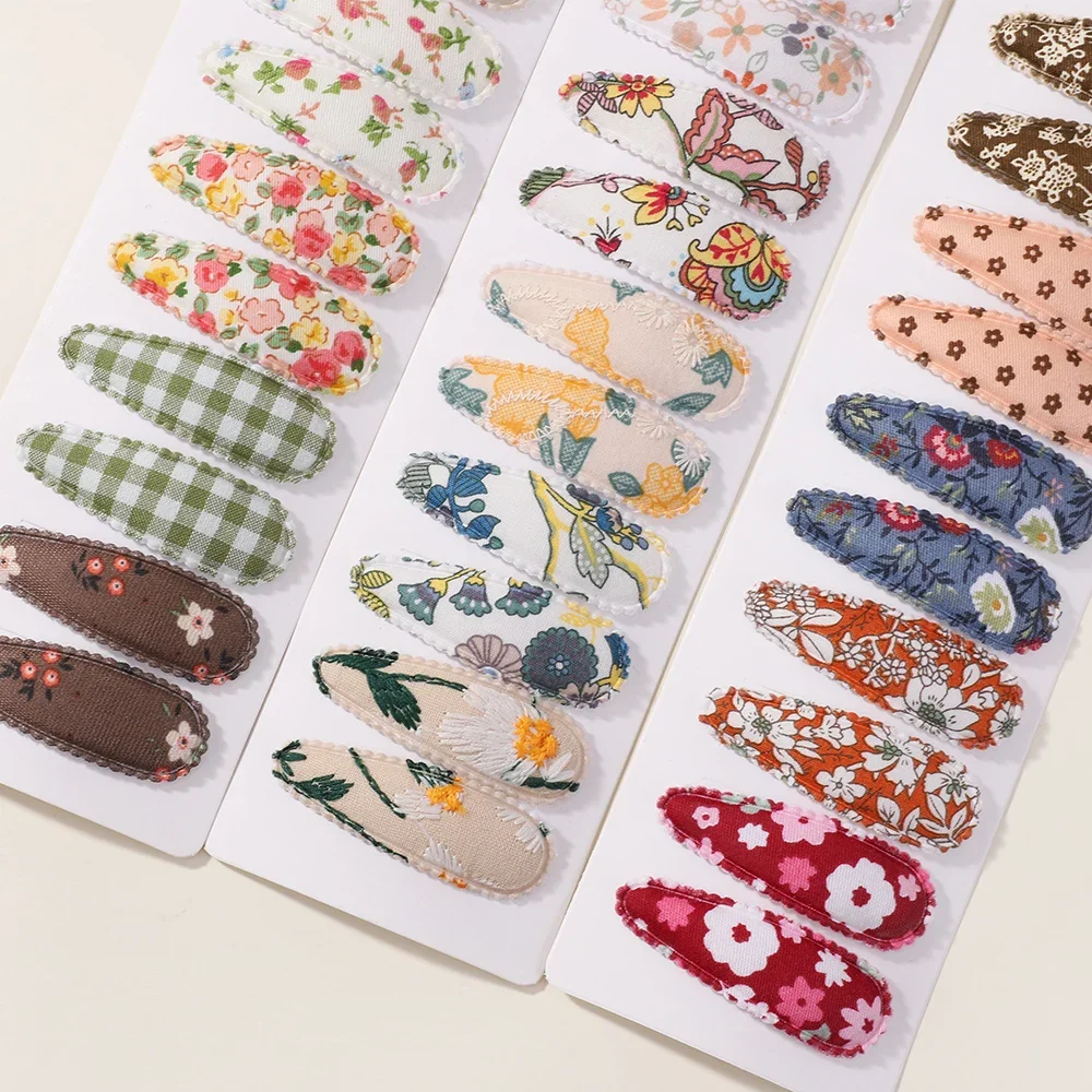 Horquillas de algodón para bebé con estampado floral - imagen 2
