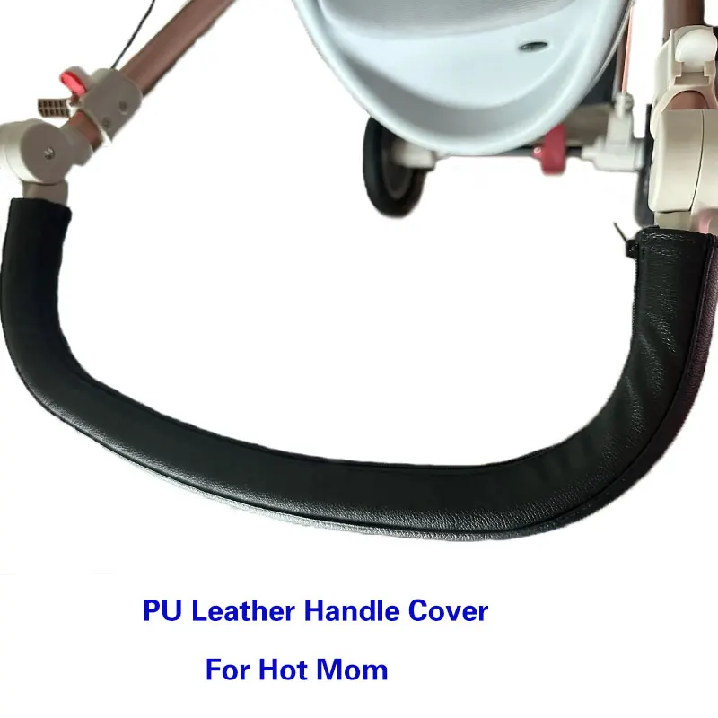 Fundas de cuero PU para manillar de cochecito de bebé, funda protectora para reposabrazos, accesorios para carrito