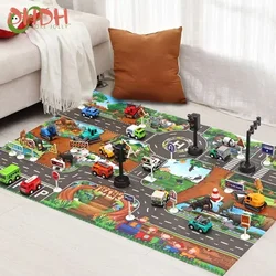Alfombra impermeable para juegos de bebés con mapa tráfico urbano