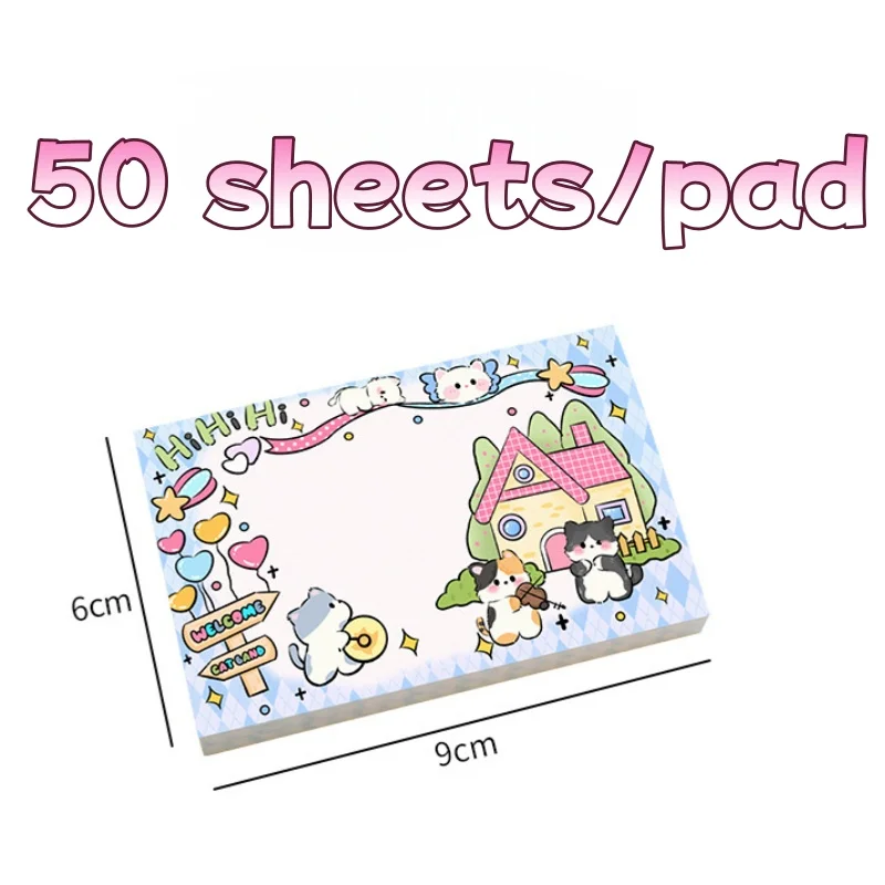 Nota adhesiva lindo gato para hacer lista registro diario notas decorativas práctico adhesivo de papelería - imagen 3