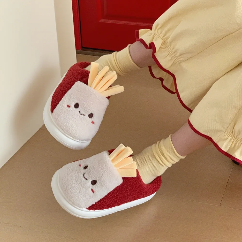 Zapatillas algodón niños patatas fritas antideslizantes otoño invierno - imagen 4