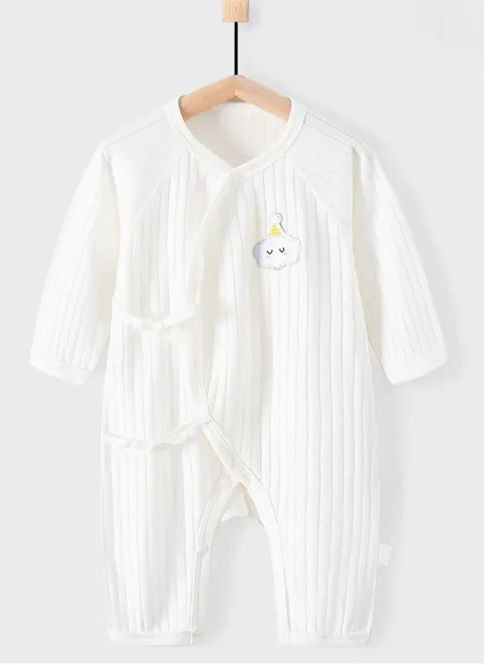 Mono para recién nacidos para niños y niñas, pelele de una pieza de algodón para bebés, monos sin hueso de manga larga, ropa para las cuatro estaciones de 0 a 6M - imagen 5