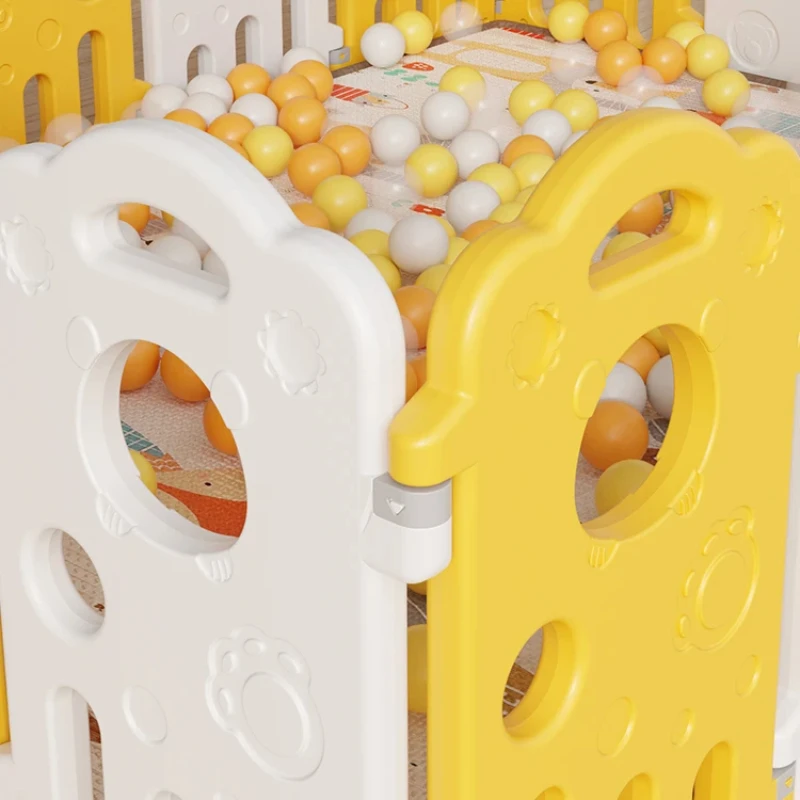 EG305: Parque infantil de interior, tapete para gatear para niños pequeños, valla de seguridad para el hogar |   Zona a prueba de niños, tapete para gatear seguro, portátil - imagen 3