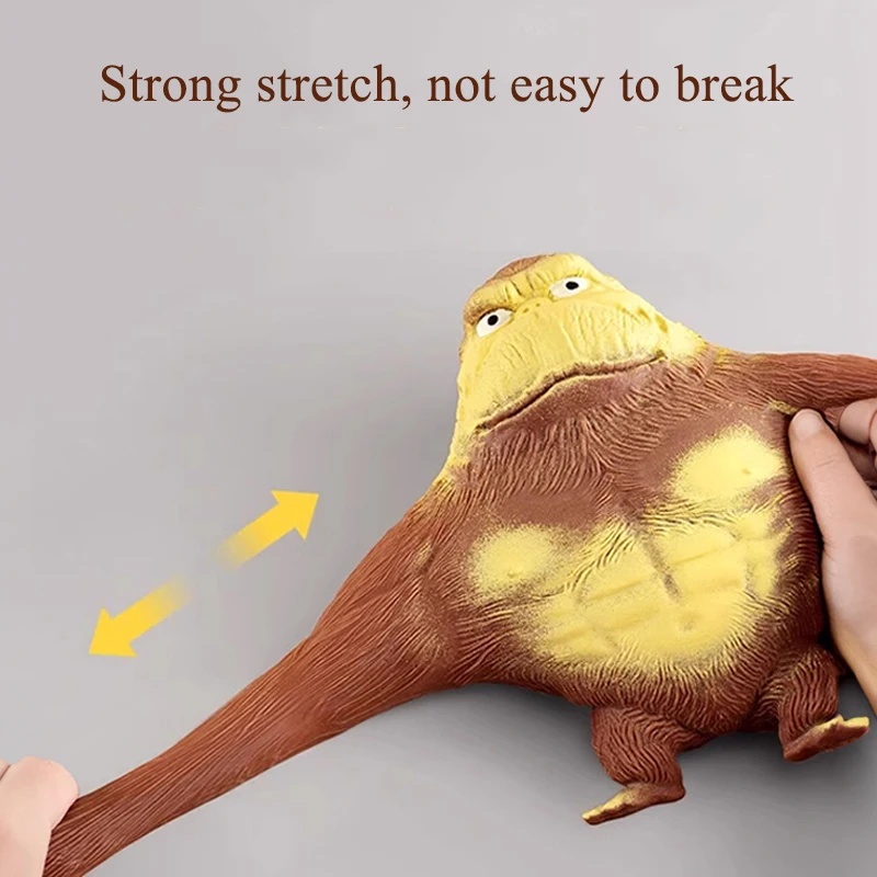 Novedad antiestrés orangután Fidget juguete Squishy mono elástico divertido descompresión gorila juegos para aliviar el estrés juguete para niños - imagen 3