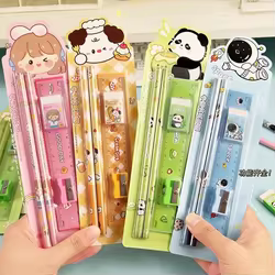 5 unids/set lindo lápiz de dibujos animados papelería conjunto niños estudiante volver a la escuela suministros de papelería Premio Kawaii para niños