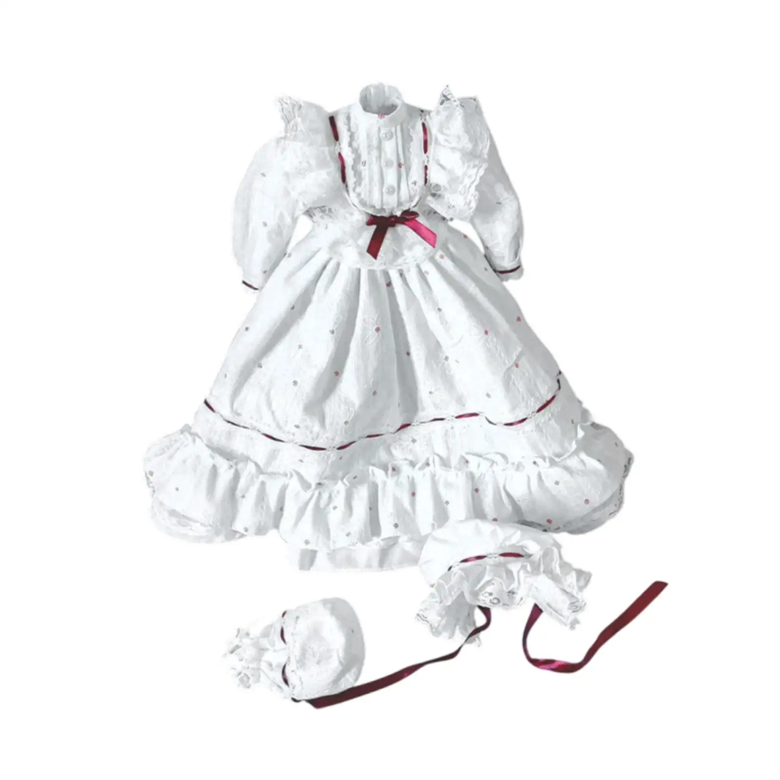 1/3 BJD Doll Dress Easy to Wear Birthday Gifts 24in Doll Retro Style Dress