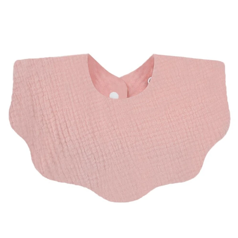Baberos de algodón suave para bebé, babero estampado de Color sólido, paños para eructar ajustables, pañuelo, bufanda para niños, niños y niñas, toalla para alimentar Saliva - imagen 4