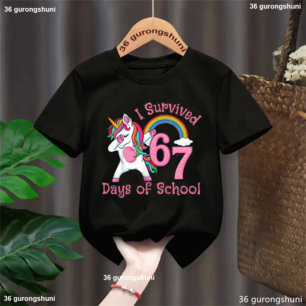 Camiseta infantil con estampado de unicornio Rainbow divertida - imagen 5