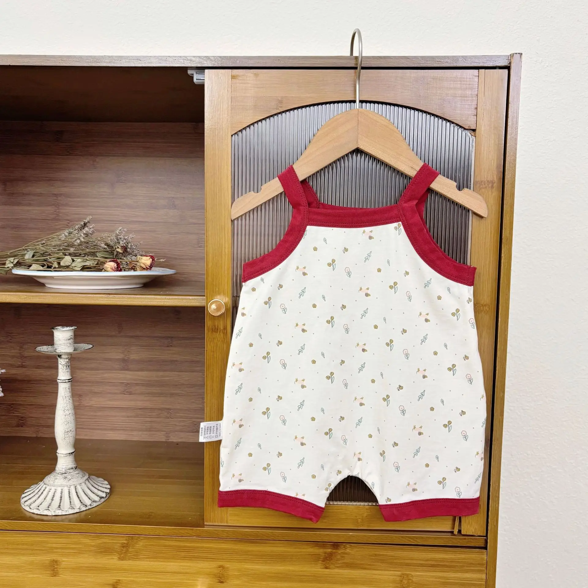 Peleles con tirantes para niñas de 0 a 2T, mono con estampado bonito de perros y flores, mono holgado y fino de una pieza para niños pequeños - imagen 2