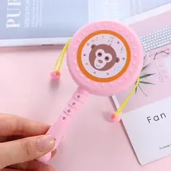 Sonajero tambor de percusión educativo temprano con dibujos animados