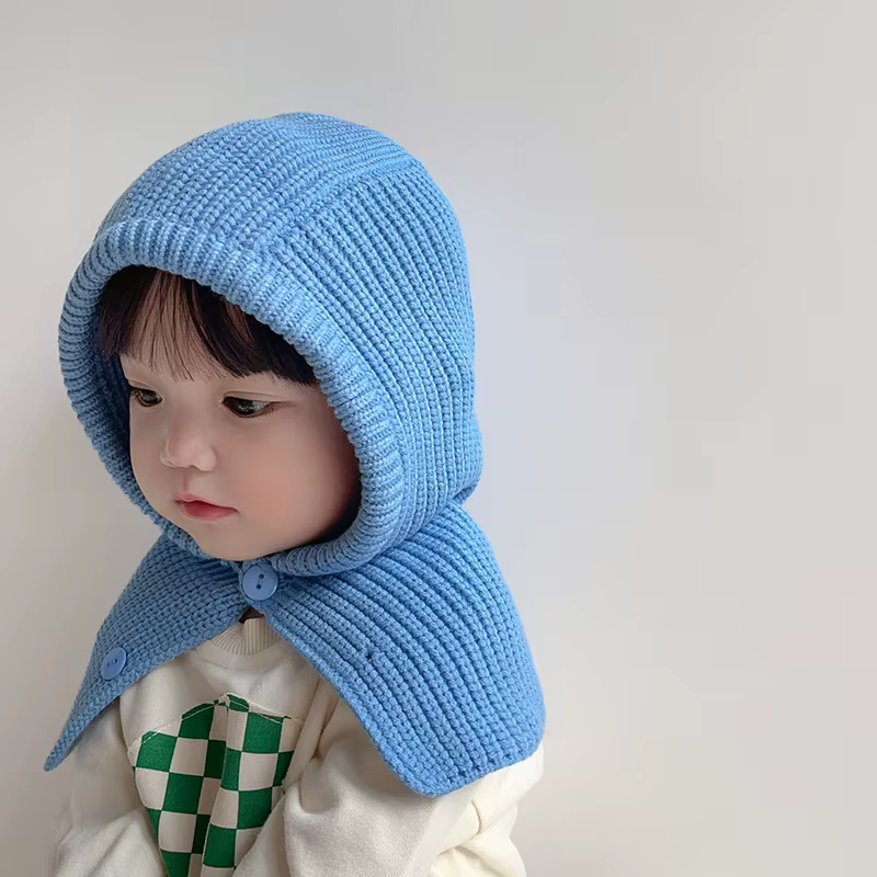 Gorro de invierno bebé con orejeras - Tejido sólido - imagen 2