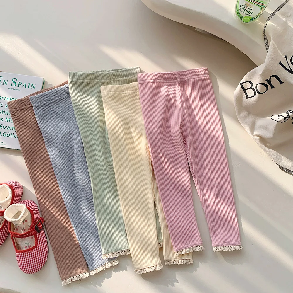 Nuevas mallas para niñas pequeñas, pantalones largos de algodón para bebés, mallas para niñas pequeñas, ropa para bebés, pantalones para niños de primavera - imagen 2