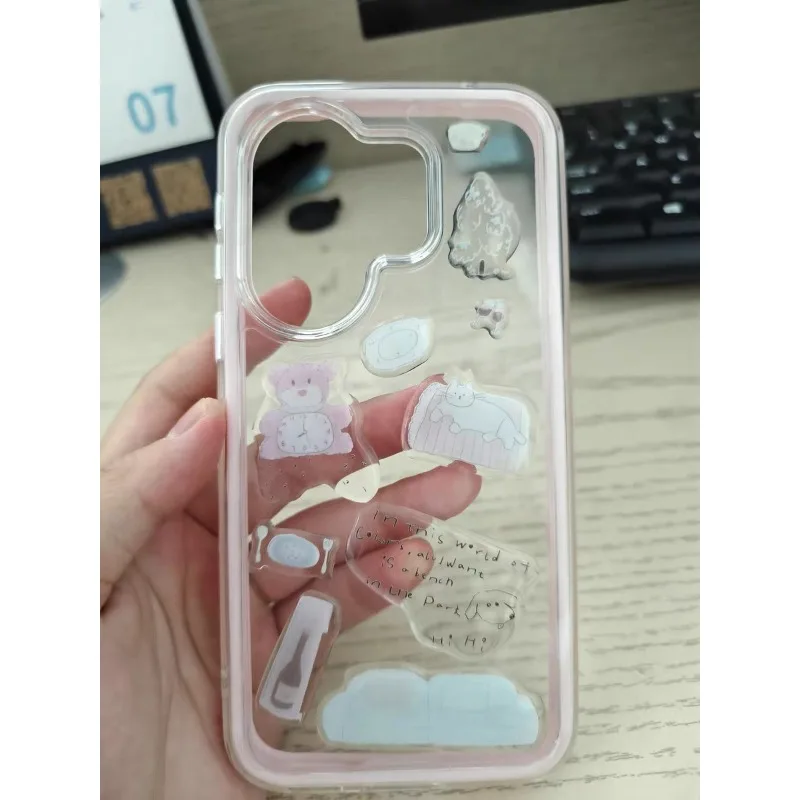 Pegatinas de reloj oso coreano 3D gelatina para decorar fundas móvil - imagen 3