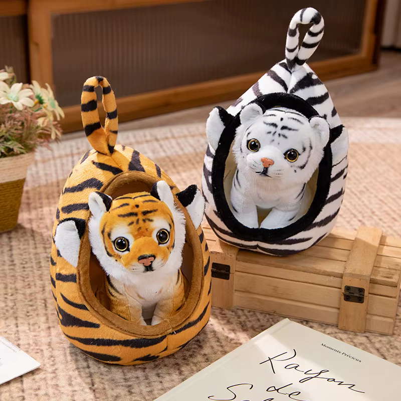 Peluches realistas de animales salvajes – León, tigre y jirafa - imagen 4