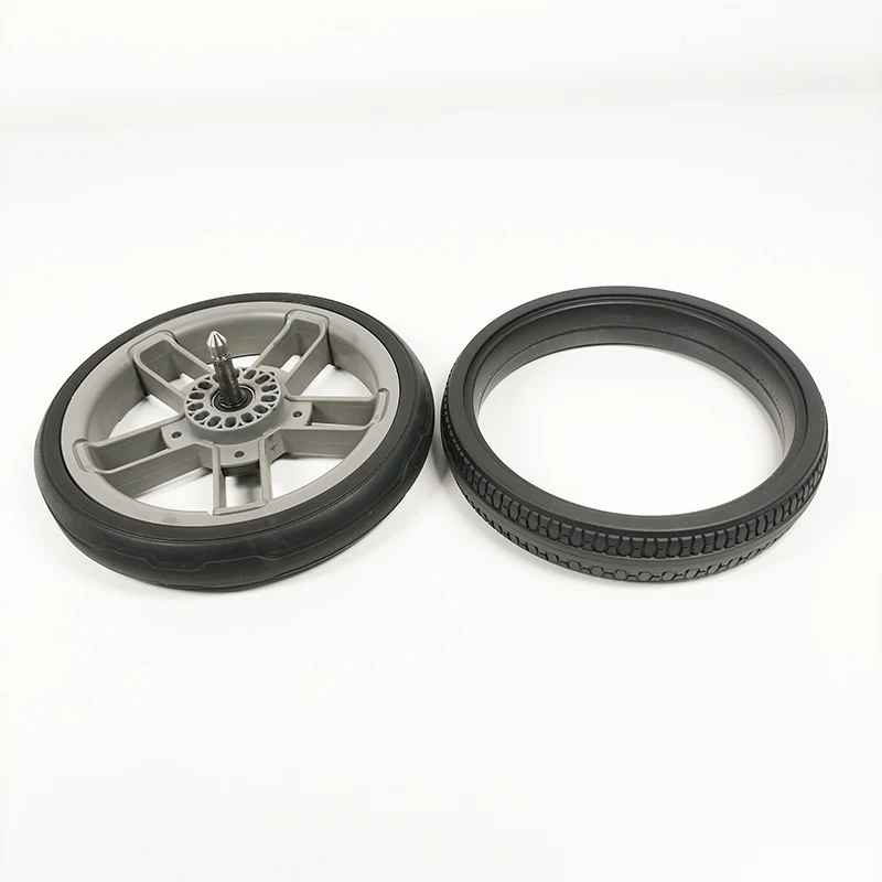 Neumático trasero de cochecito para Uppababy Cruz V2, rueda trasera de cochecito, cubierta de neumático sin cámara de PU, carcasa de rueda, accesorios de repuesto para cochecito de bebé - imagen 5