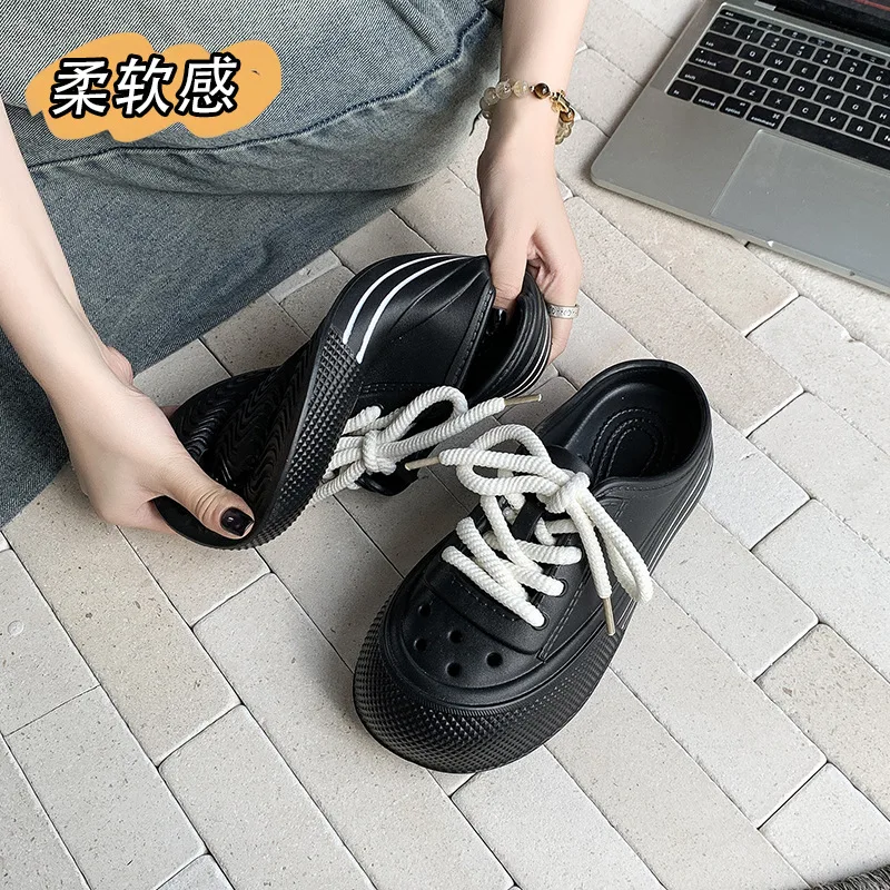 Zapatillas de plataforma mujer con cordones – Suela EVA antideslizante - imagen 5