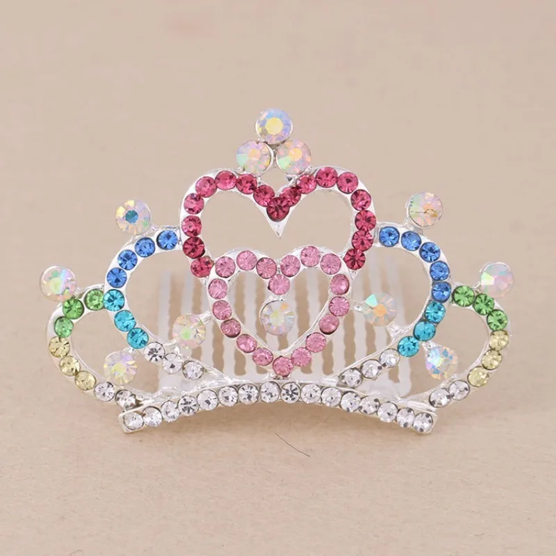 Peineta de tiara para niñas con piedras de imitación brillante - imagen 5