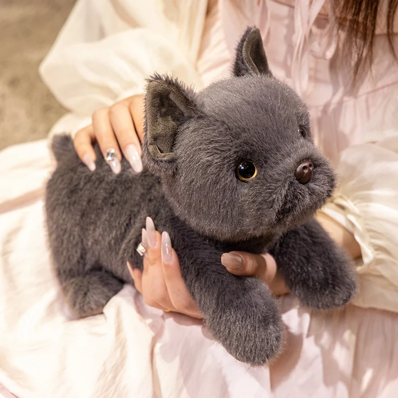 Peluche bulldog suave para bebés – Muñeco de perro esponjoso - imagen 3