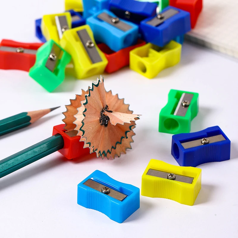 Juego de sacapuntas con temática de Halloween, patrón aleatorio, 12 Uds., lápiz HB, borrador de dibujos animados, sacapuntas Manual de Color aleatorio, papelería ZYF - imagen 5