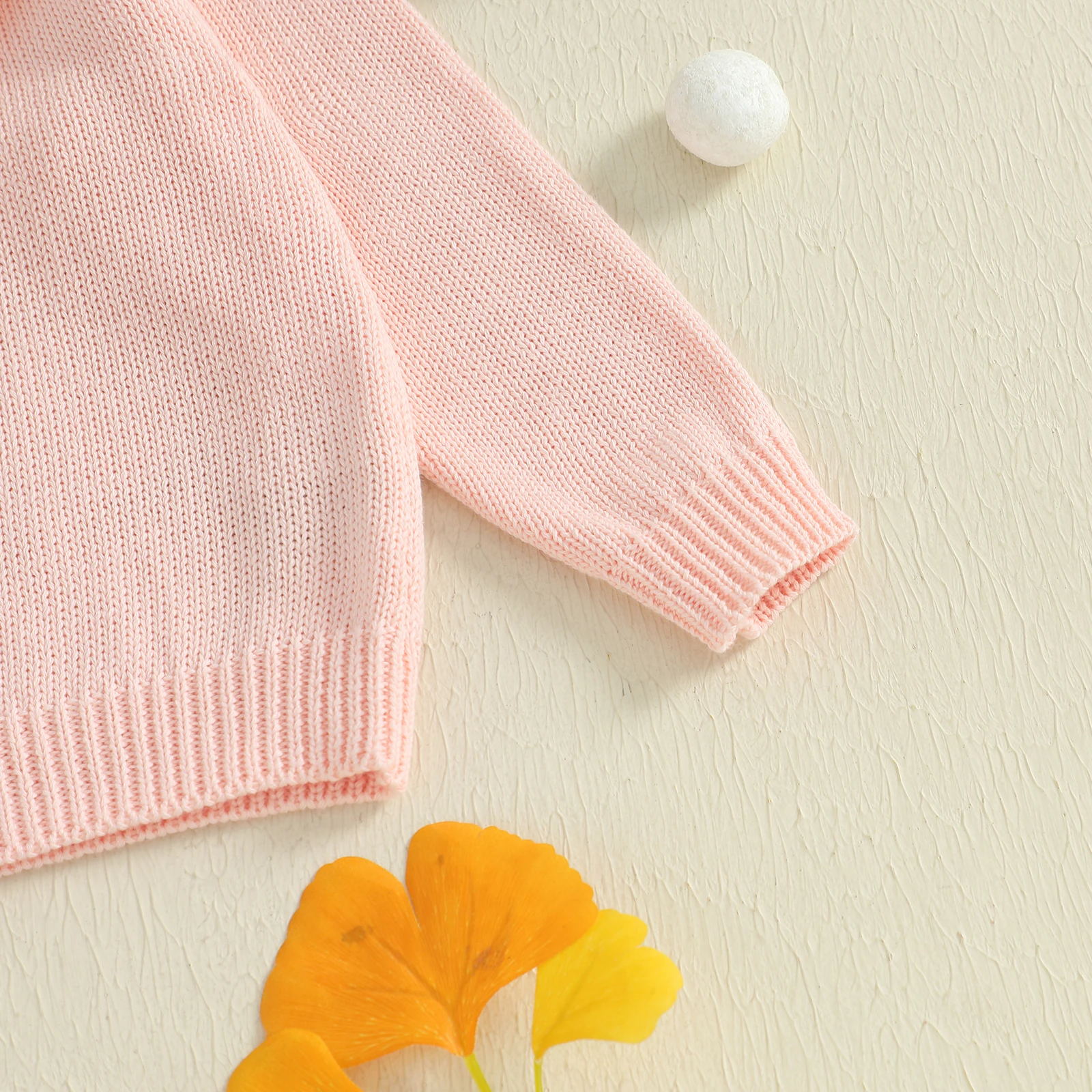 VISgogo Suéter de punto para niñas pequeñas de 1 a 4 años, color sólido, con volantes, cuello redondo, manga larga, cárdigan con botones - imagen 5