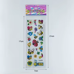 Pegatinas 3D de insectos para niños – Set abeja y mariquita