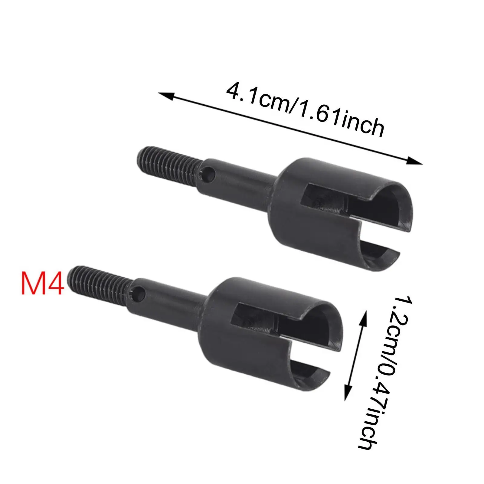 4 Pieces RC Differential Joint Cup Upgrades RC Vehicle Part Steel Professional DIY Spare Parts Accessory for 1:10 TT02E TT01