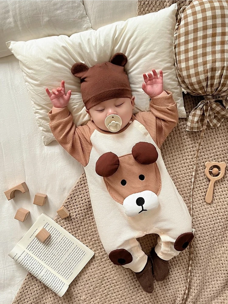 Pelele bebé recién nacido manga larga con oso 3D – talla 0-12 meses - imagen 5