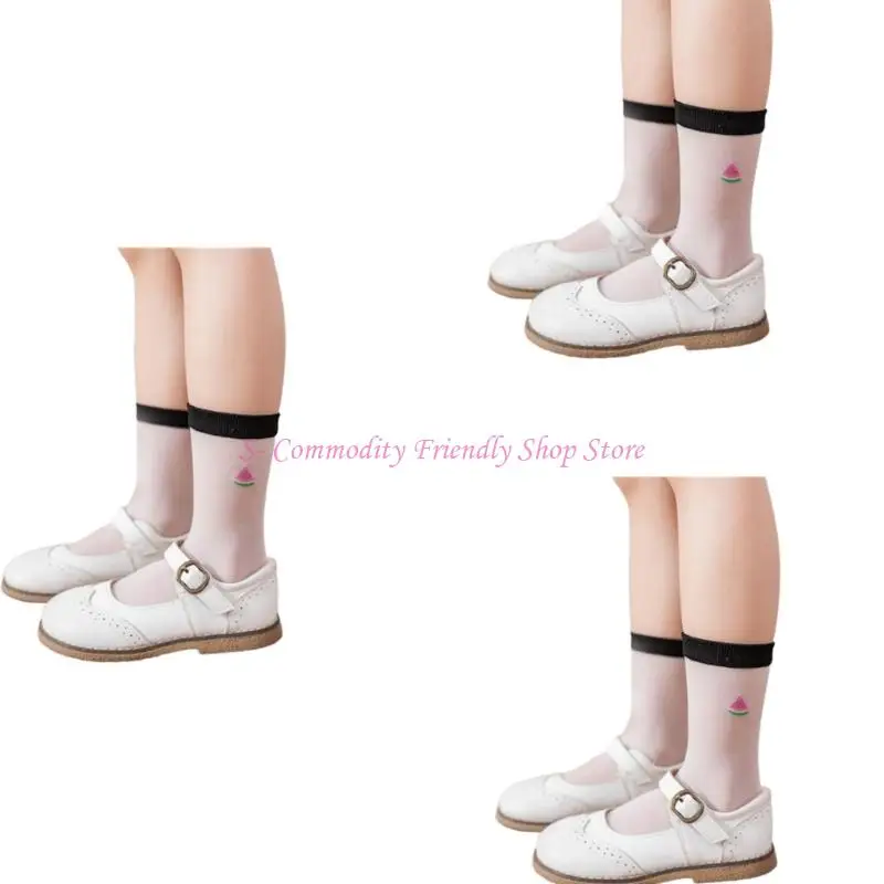 85ae 3 pares calcetines ternero para niños no lipados calcetines fruta verano calcetines nylon transpirables para