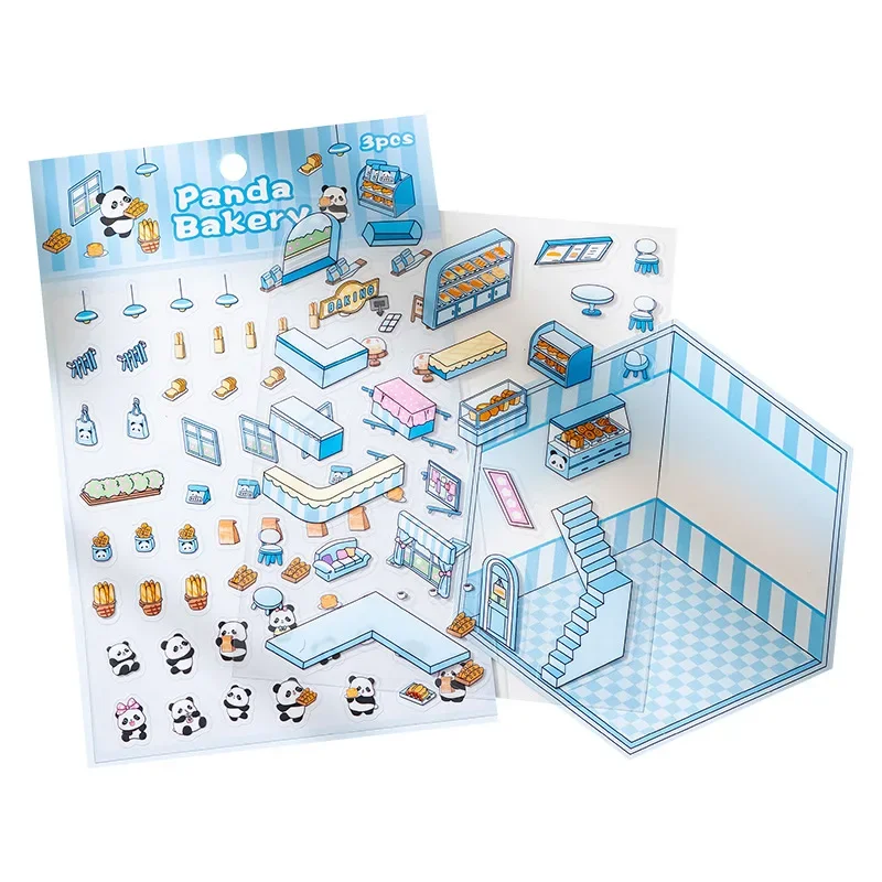 Pegatina de paisajismo 3D, bricolaje transfronterizo, chica, corazón, cuenta de mano, Collage, pegatina de cuenta de mano en miniatura de dibujos animados bonitos - imagen 2