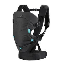 Portabebé 4 en 1: bandolera hombro y cintura con asiento ergonómico
