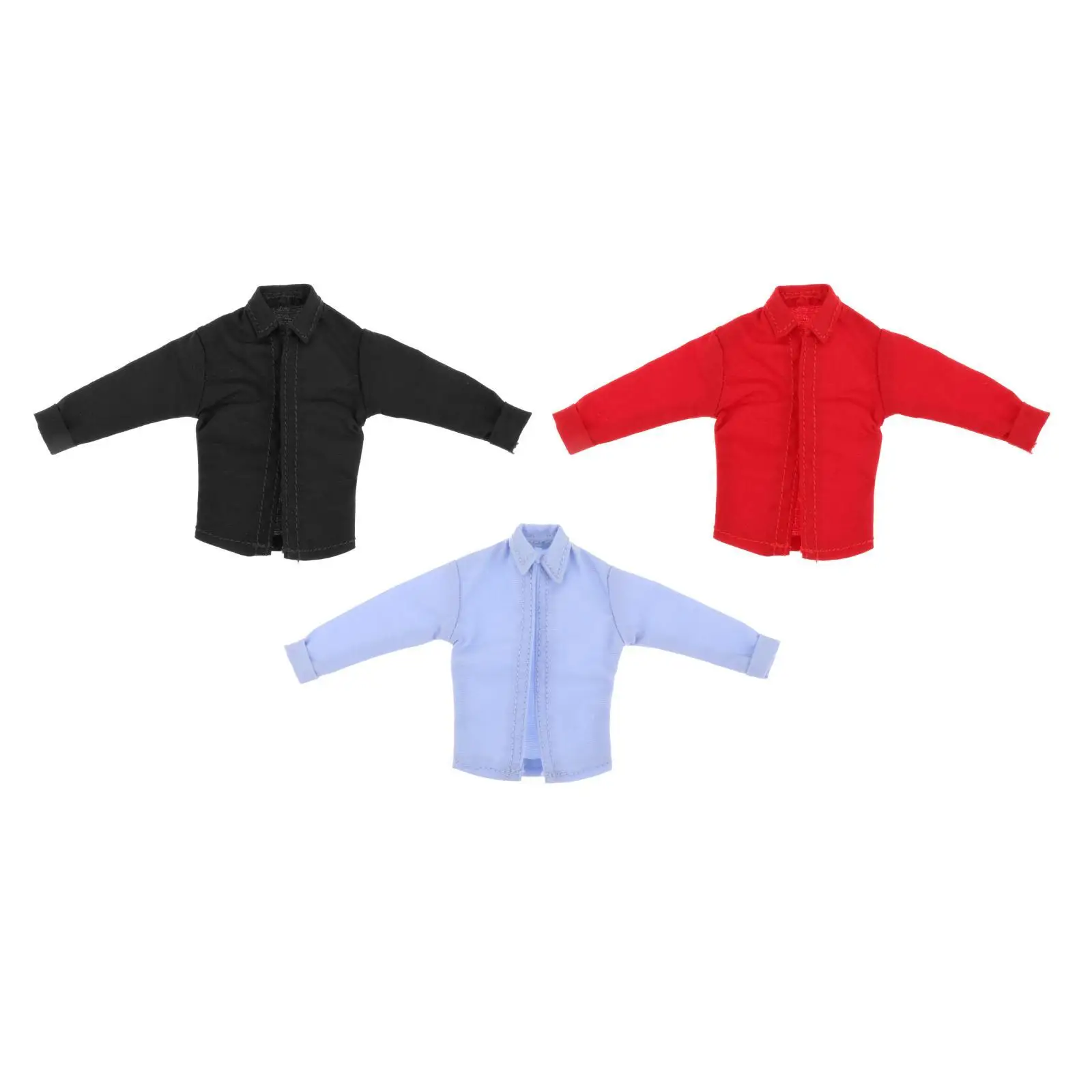 Camisa miniatura a escala 1:12 para figuras, accesorio de atuendo para modelos de 6 pulgadas