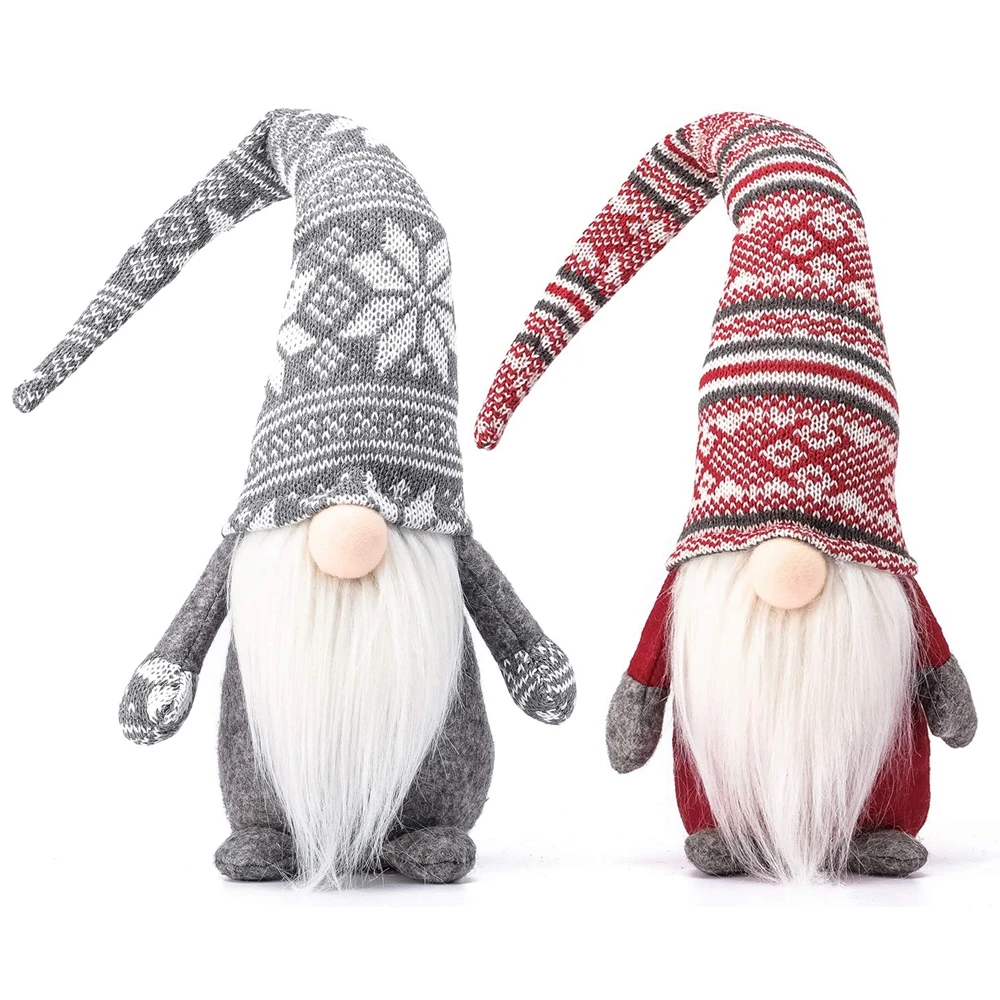 Muñeco sin rostro de gnomos navideños, muñeco de gnomo de felpa tejido, adorno colgante, muñeco enano de elfo, decoraciones, regalo de fiesta de año nuevo