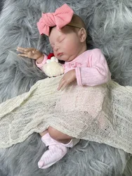 Muñeca Reborn realista de pelo natural enraizado para niñas