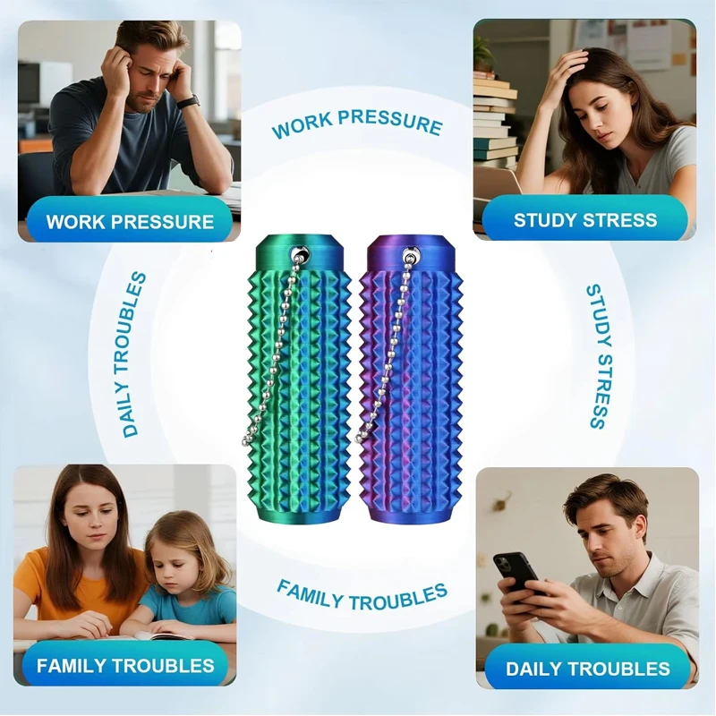 Llavero sensorial antiestrés con púas – Alivio de ansiedad en niños - imagen 4