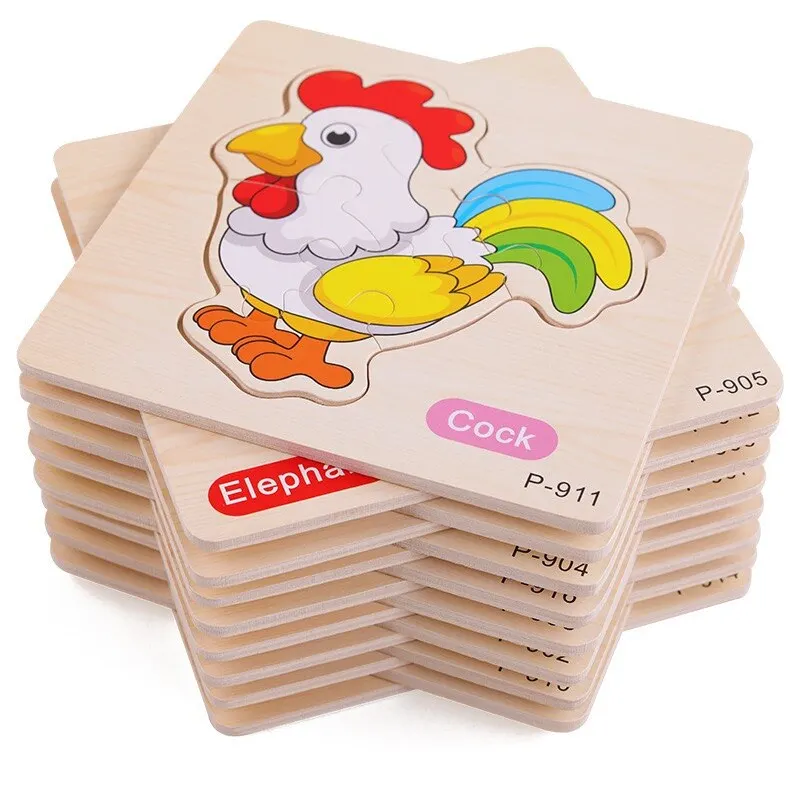 Puzle 3D de madera con animales divertidos para niños - imagen 5