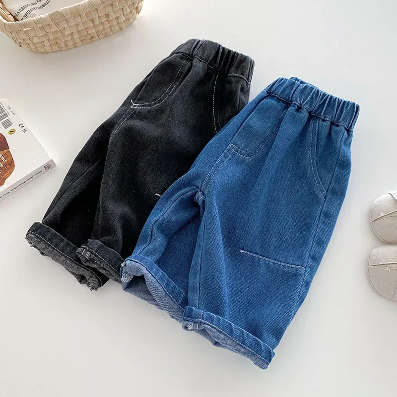 MILANCEL, nuevos pantalones vaqueros de otoño para niños, 9M-5T, pantalones vaqueros azules de Color sólido para niñas, pantalones casuales bonitos para bebés - imagen 3