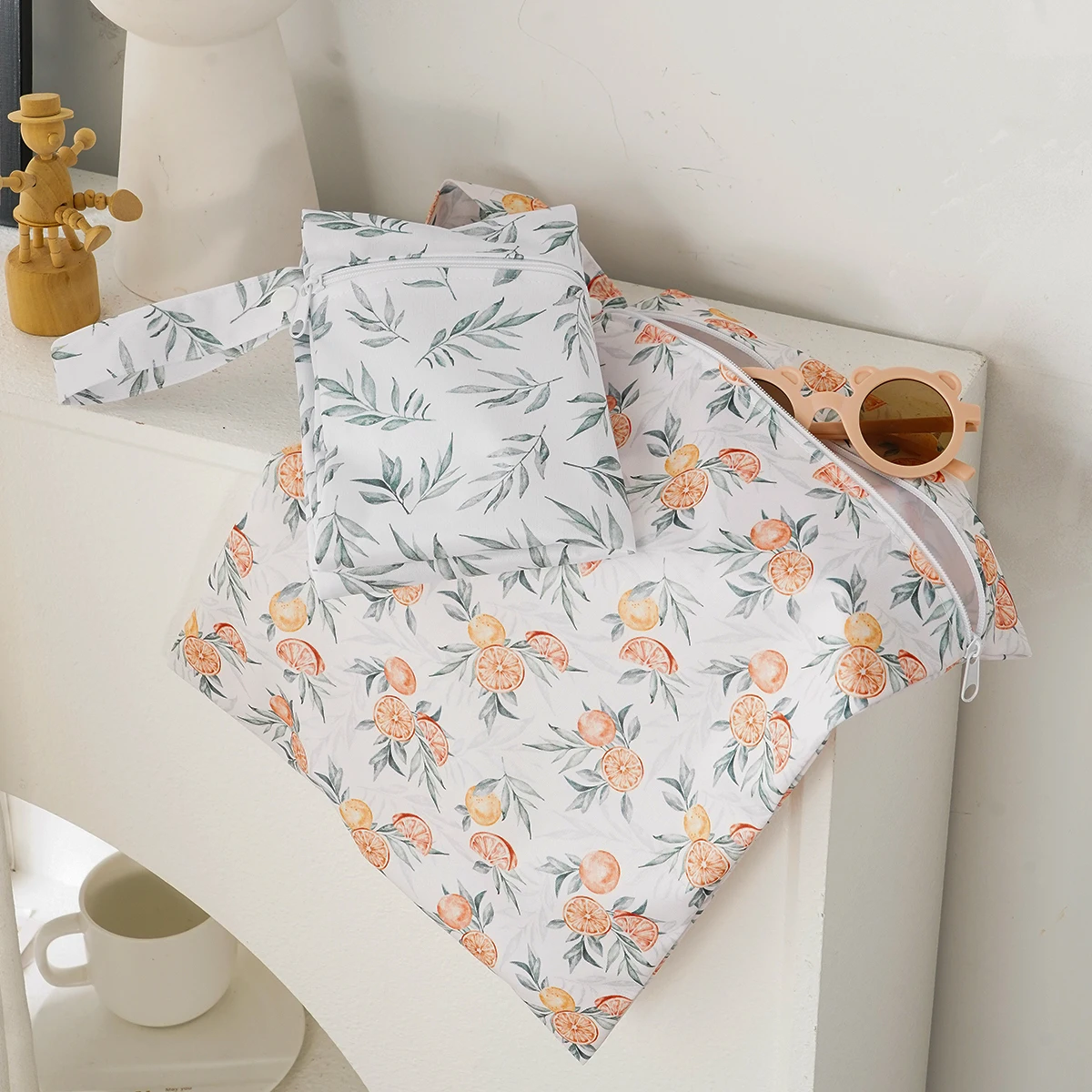 Elinfant-bolsa portátil de secado húmedo, 3 piezas, lavable, reutilizable, impermeable, bolsa de almacenamiento multifuncional - imagen 5