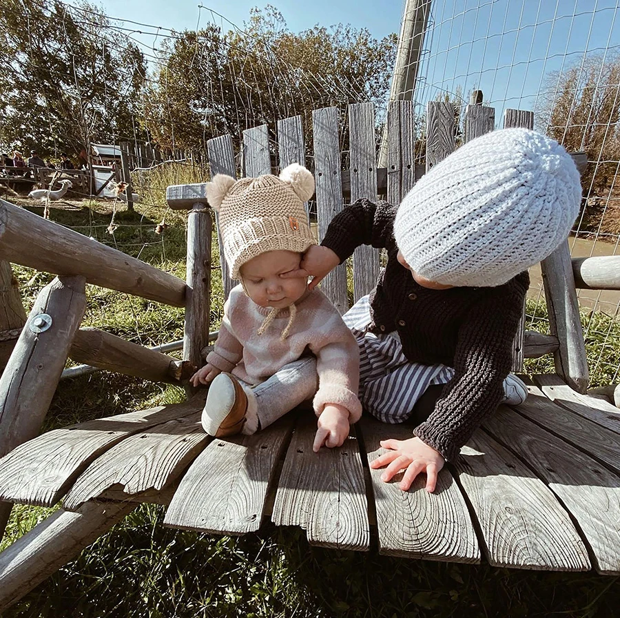 Gorro de invierno para bebé, gorro a prueba de viento para niño pequeño, bonitos gorros tejidos con pompón, gorros para recién nacidos, gorro cálido para exteriores, accesorios para niños de 0 a 12 meses - imagen 4