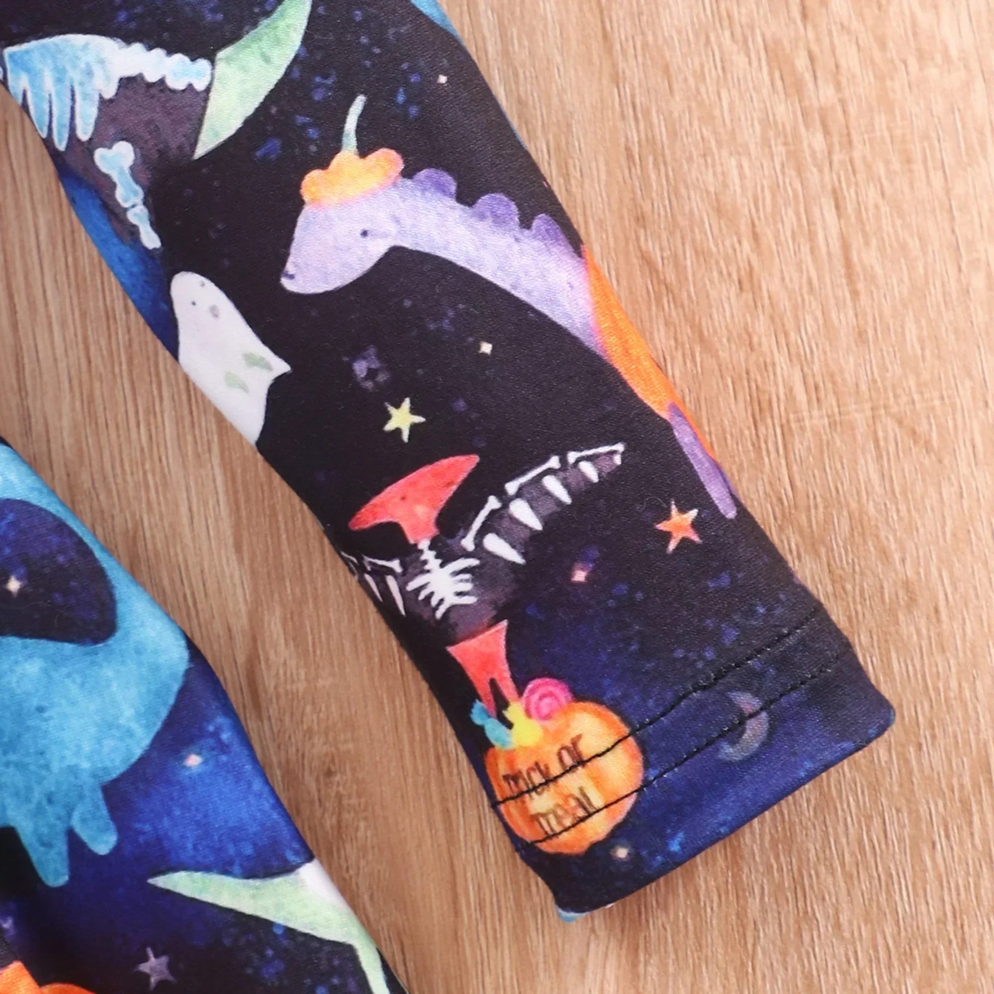 Ropa de Halloween para niños y niñas, manga larga, cuello de calabaza, volantes, ropa Floral para niños, lindo vestido dulce para niñas de 2 a 7 años, Invierno - imagen 5