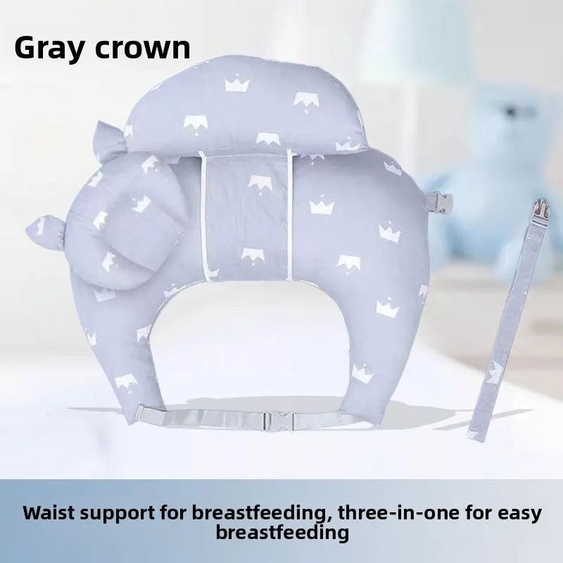 Almohada de lactancia multifuncional, cojín de alimentación de bebé con soporte para la espalda y la cintura, almohadilla cómoda relajante antiastres para los hombros - imagen 4