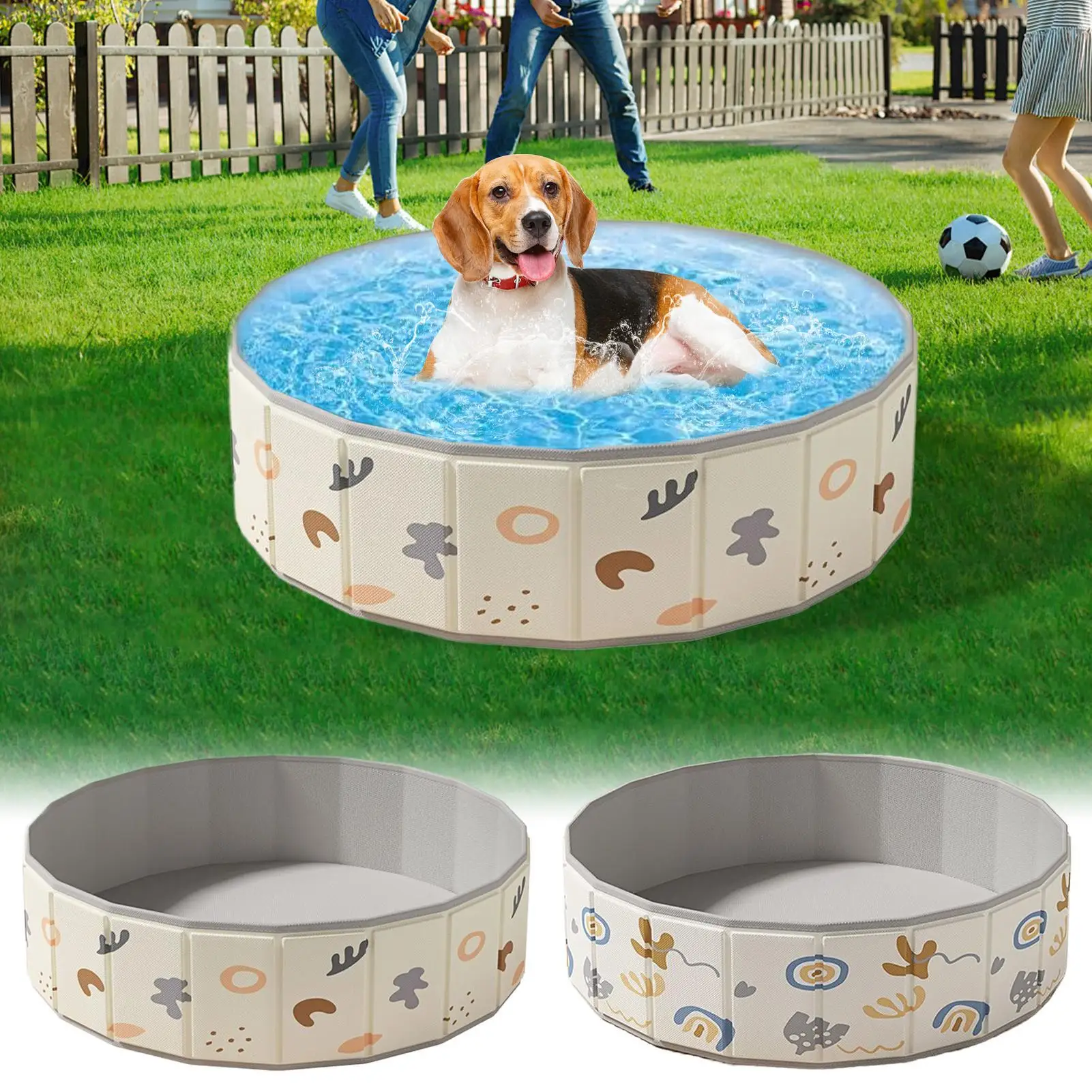 Piscina plegable infantil con fondo antideslizante para juegos acuáticos - imagen 2