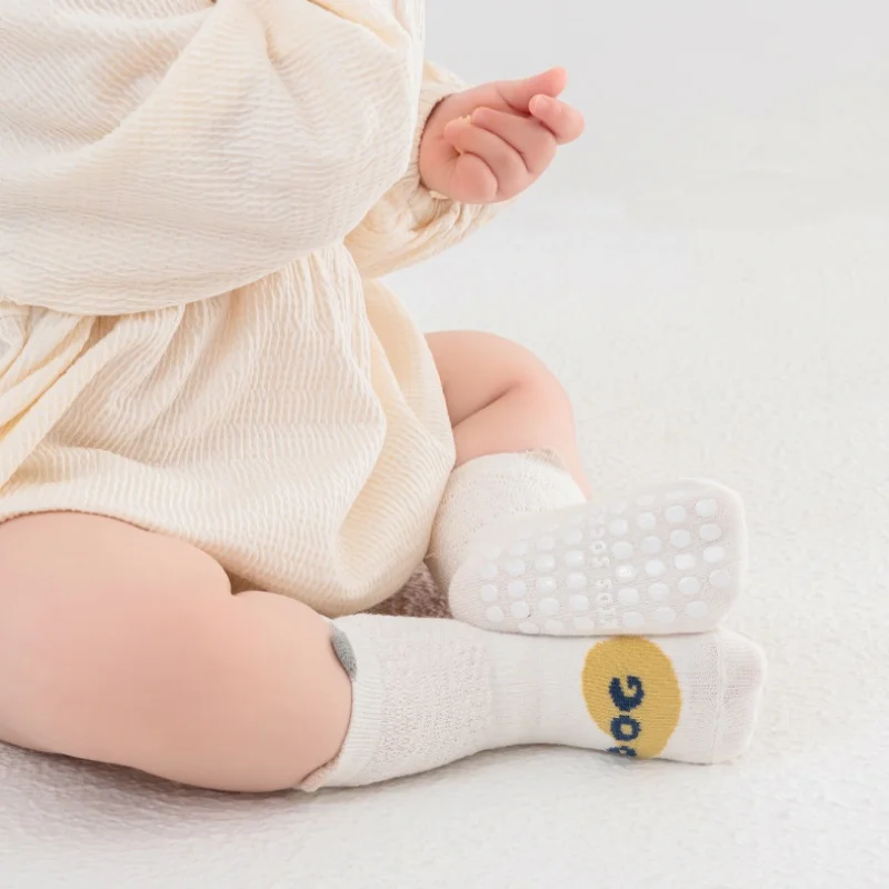 3 par/lote calcetines de suelo para niños y niñas de algodón verano primavera calcetines finos para niños calcetines de dibujos animados para niños pequeños calcetines para bebés y niñas - imagen 2