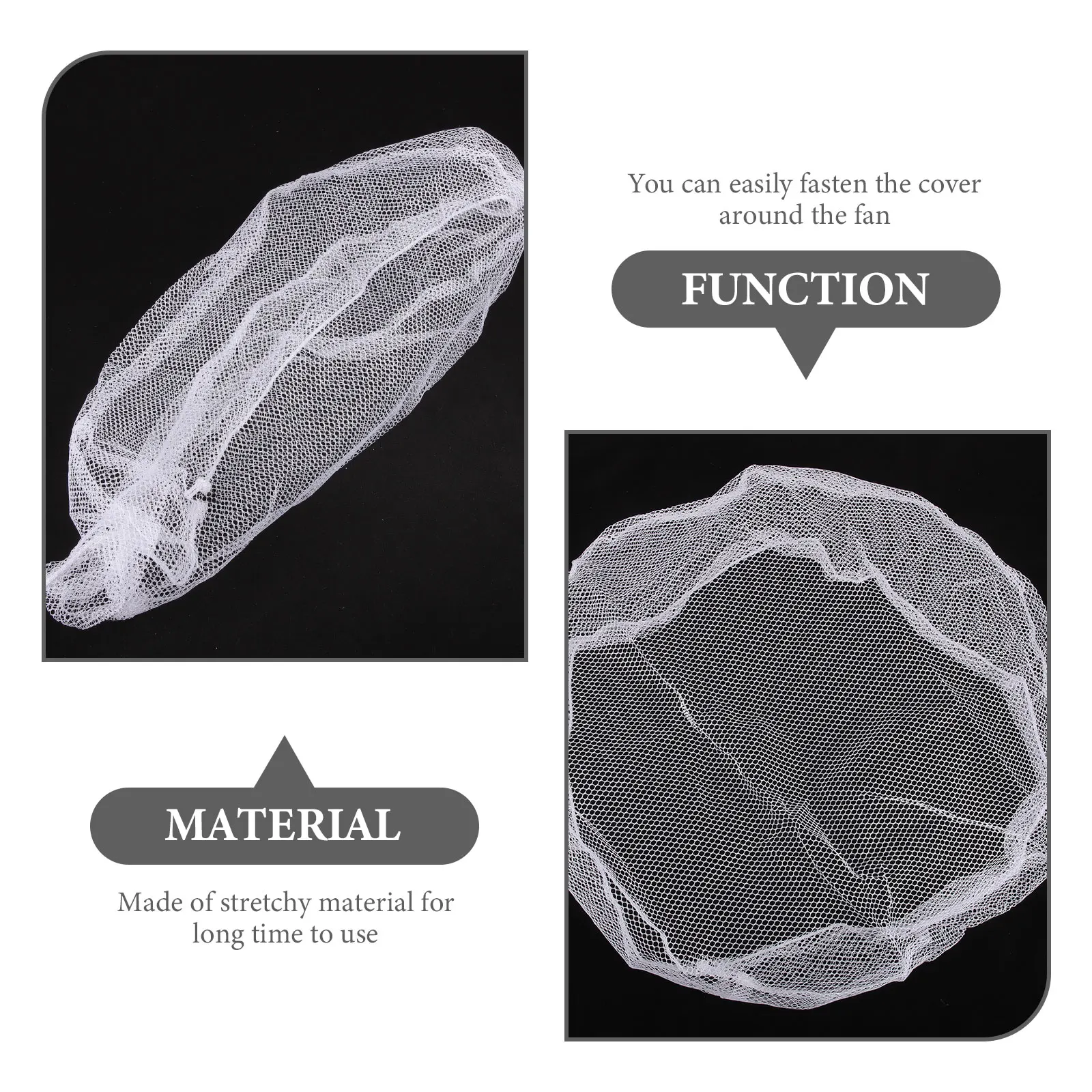 Protector de ventilador eléctrico para niños, cubierta de malla de seguridad duradera, lavable, Material elástico, fácil de instalar, antidión, a prueba de polvo, 2 uds. - imagen 3