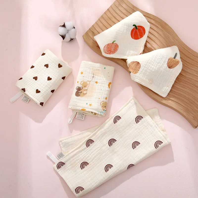 Baberos para recién nacidos, toalla de Saliva de algodón para alimentación, paño suave para eructar, accesorios para bebés, niños y niñas, babero reutilizable de tamaño 25*25CM - imagen 2