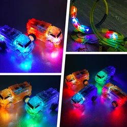 Tren de juguete con dinosaurios y luces LED para brillar