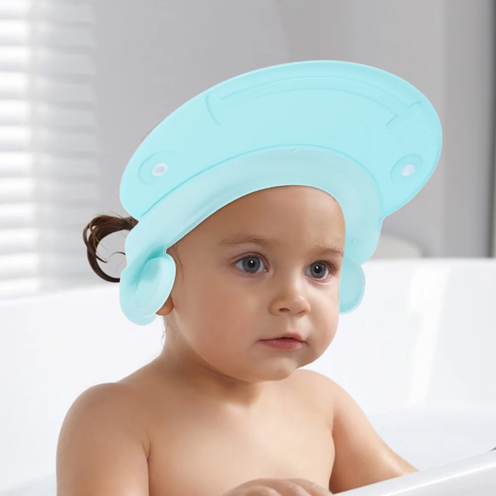 Gorros de ducha para bebé, gorro de baño de silicona ajustable, protector para lavado de cabello para niños pequeños, visera de ducha para baño, gorro de champú para bebé, 2 uds. - imagen 4