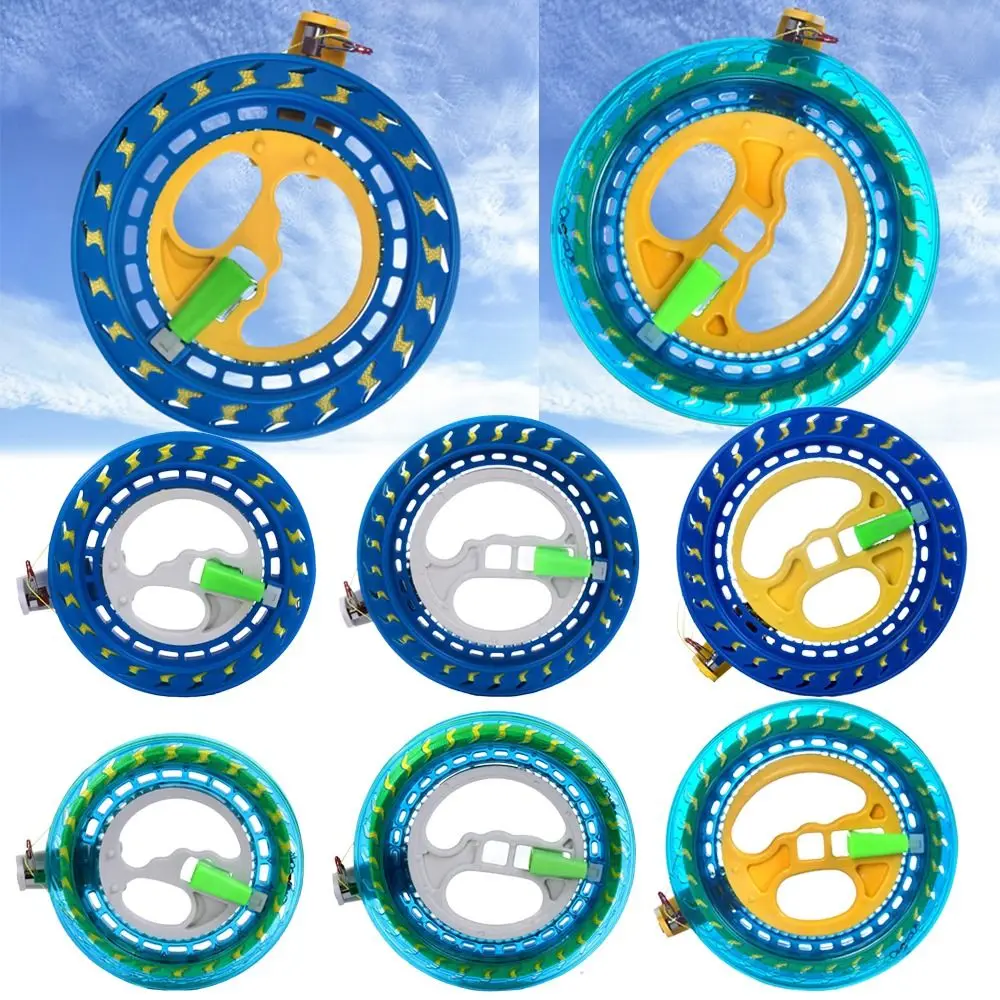 Carrete de cometa para mascotas, herramienta de mango de cuerda de rueda de fuego con línea de 1312 pies, viene con bloqueo, 16/18/20cm - imagen 2