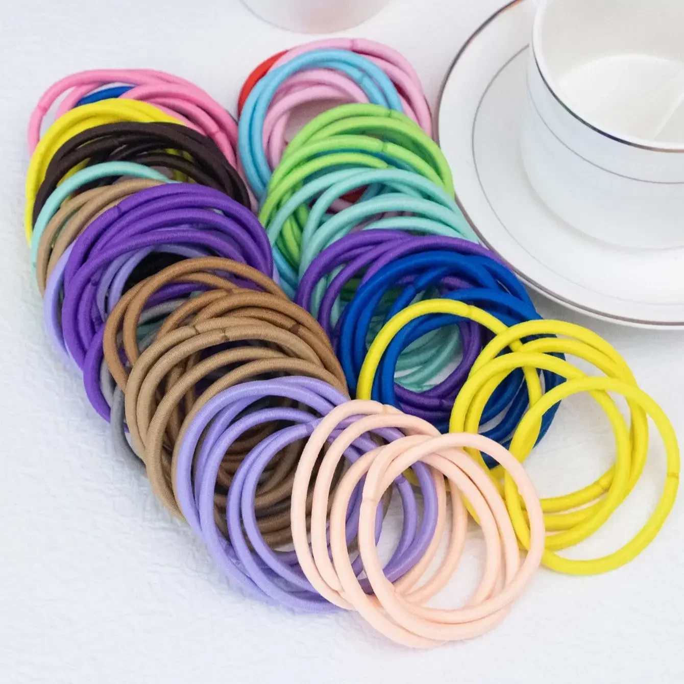 Coleteros elásticos y diademas originales para niñas - imagen 5