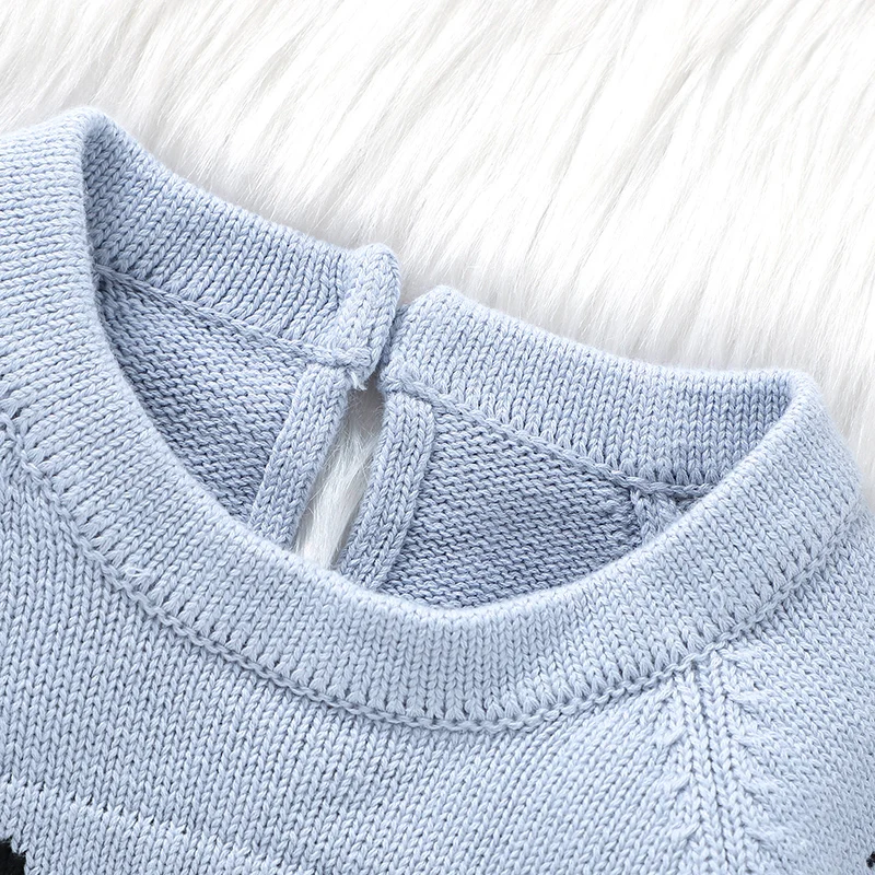 Monos para bebé, ropa tejida con bonito zorro para recién nacidos, trajes de mono para niños y niñas, monos para niños pequeños de otoño e invierno de 0 a 18m - imagen 2